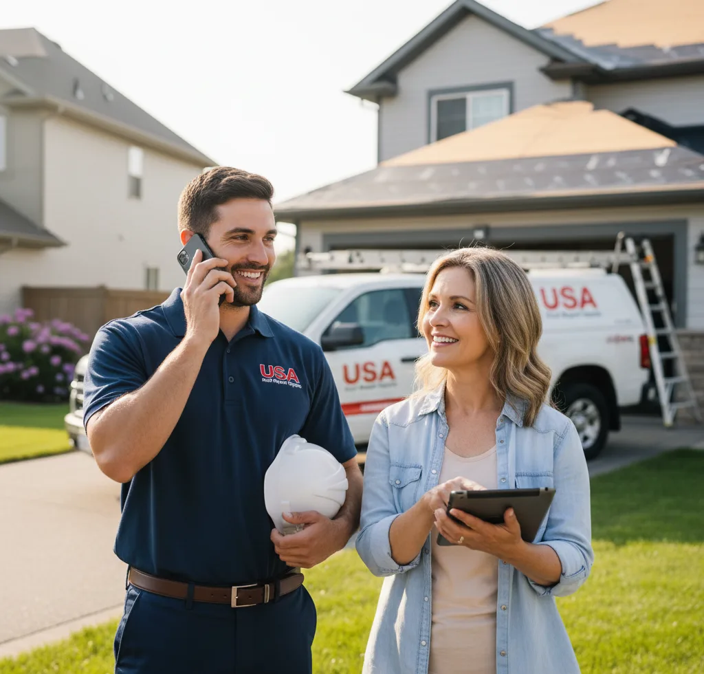 USA Roof Repair Experts customer support in Frederic